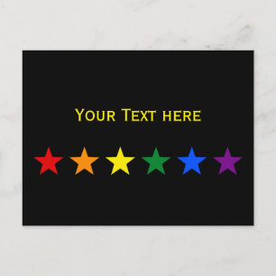 RAINBOW FLAG STARS + your ideas Postcard