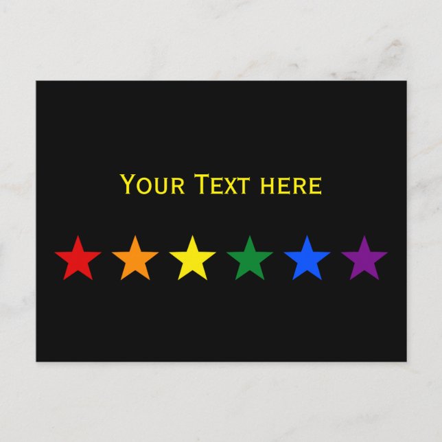 RAINBOW FLAG STARS + your ideas Postcard (Front)