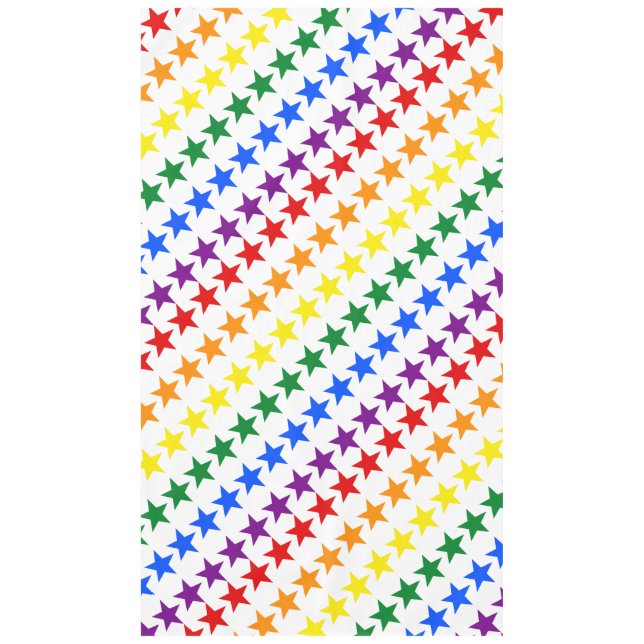 RAINBOW FLAG STARS + your ideas Tablecloth (Front)