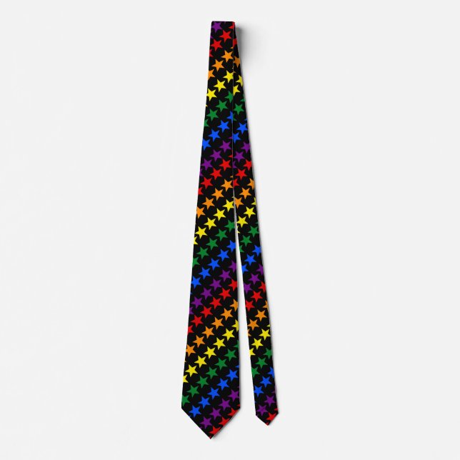 RAINBOW FLAG STARS + your ideas Tie (Front)