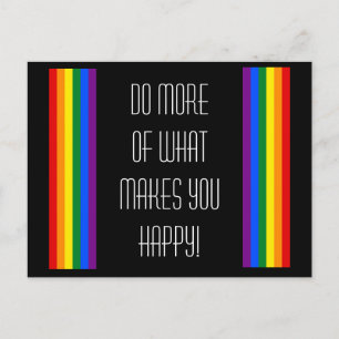 RAINBOW FLAG - STRIPES - LGBT colours Postcard