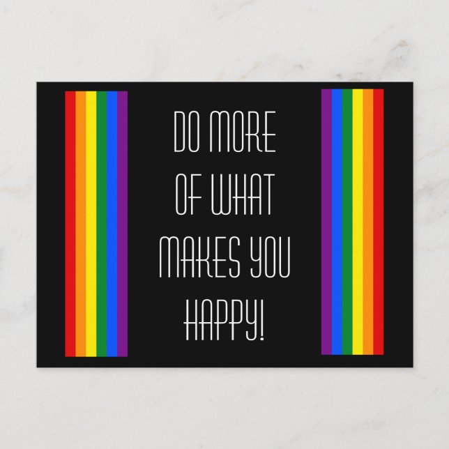 RAINBOW FLAG - STRIPES - LGBT colours Postcard (Front)