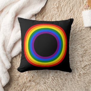 RAINBOW FLAG - STRIPES - LGBT colours Rings Cushion