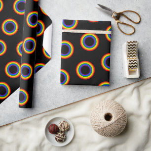 RAINBOW FLAG - STRIPES - LGBT colours Rings Wrapping Paper