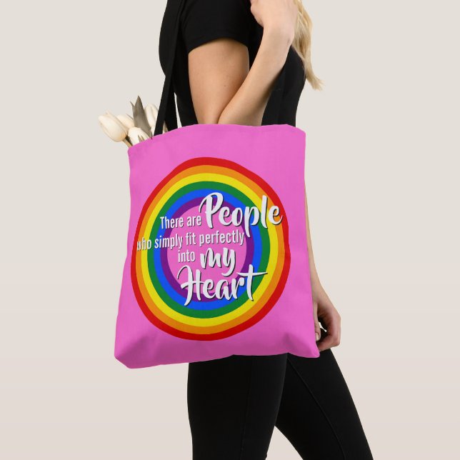 RAINBOW FLAG - STRIPES - LGBTQA+ TOTE BAG (Close Up)