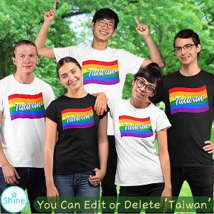 Rainbow Flag Taiwan Taipei Gay Pride LGBT LGBTQ T-Shirt