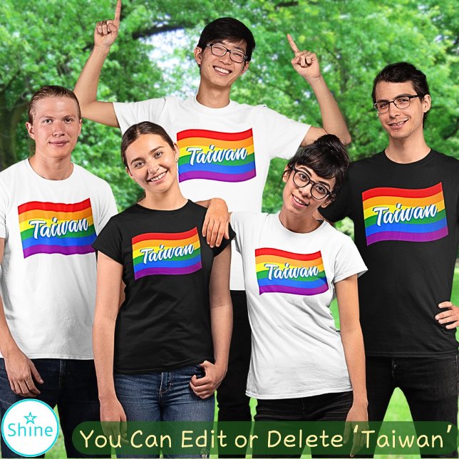 Rainbow Flag Taiwan Taipei Gay Pride LGBT LGBTQ T-Shirt (Creator Uploaded)