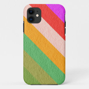 Rainbow flag texture stripes wall graphic iPhone 11 case