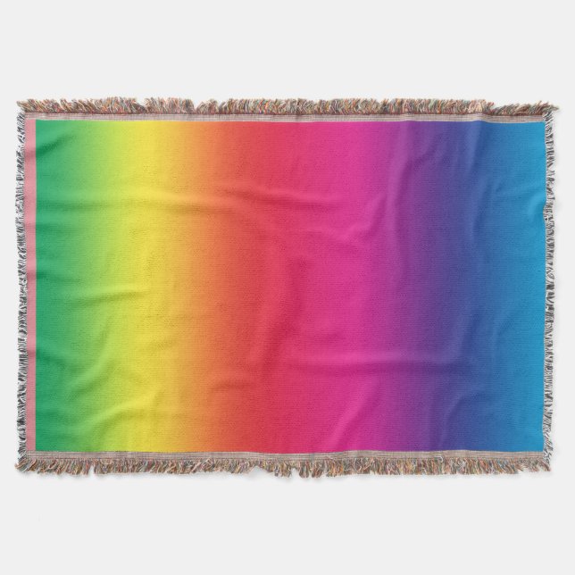 Rainbow Flag Throw Blanket (Front)