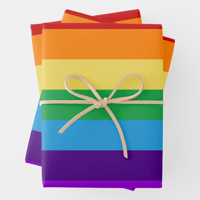 Rainbow flag wrapping paper sheet (In situ)