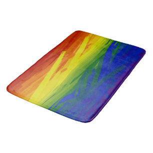 Rainbow Flames Bath Mat