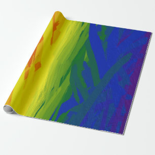 Rainbow Flames Gradient Wrapping Paper