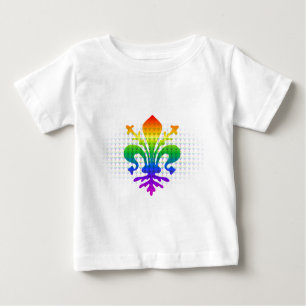 Rainbow Fleur-de-lis Baby T-Shirt