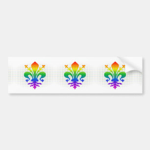 Rainbow Fleur-de-lis Bumper Sticker