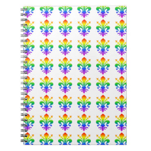 Rainbow Fleur-de-lis Notebook