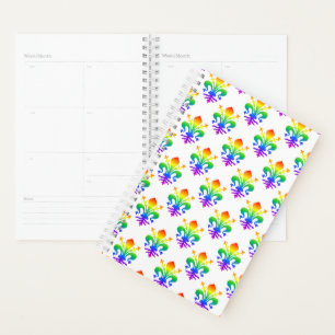 Rainbow Fleur-de-lis Planner