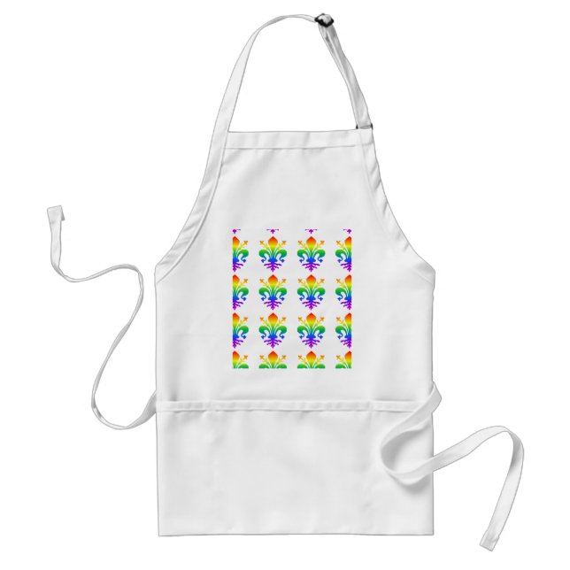 Rainbow Fleur-de-lis Standard Apron (Front)