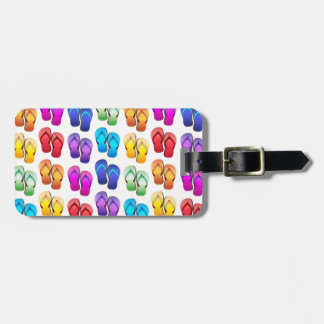 Rainbow Flip Flops Luggage Tag