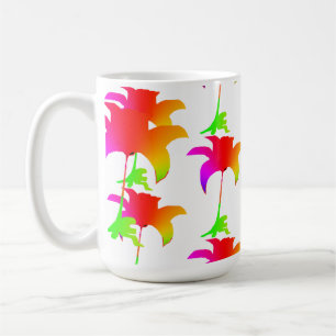 Rainbow Floral Gift Anniversary Coffee Mug
