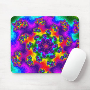 Rainbow Floral Sprinkles Mouse Pad