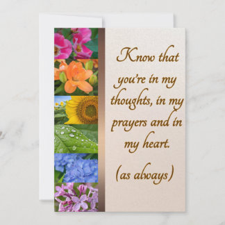 Rainbow floral sympathy card