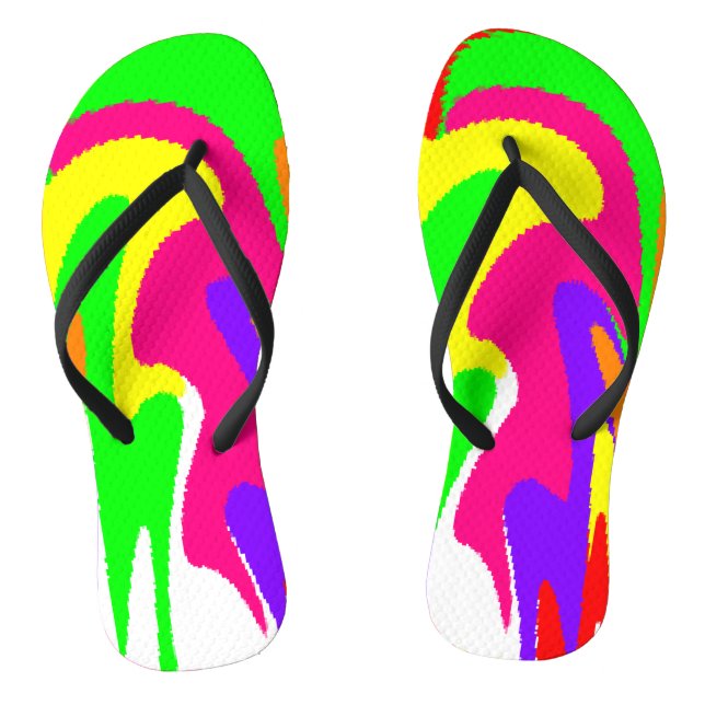 "Rainbow Floral"   Thongs (Footbed)
