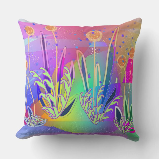 Rainbow Florals  Cushion (Front)