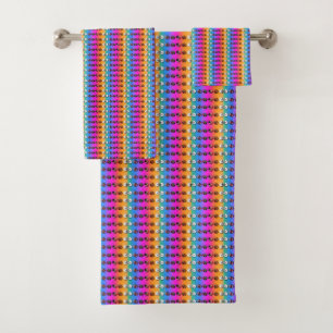 Rainbow Florets Bath Towel Set