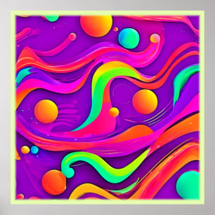 Rainbow Flow: Abstract Fun Poster