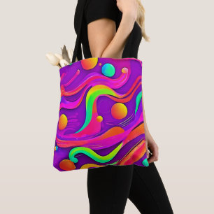 Rainbow Flow: Abstract Fun Tote Bag