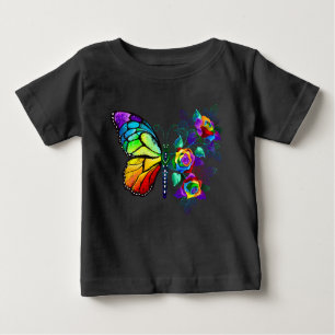 Rainbow flower butterfly baby T-Shirt
