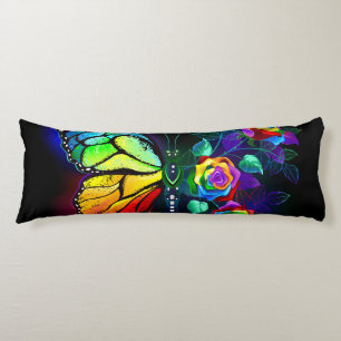 Rainbow flower butterfly body cushion