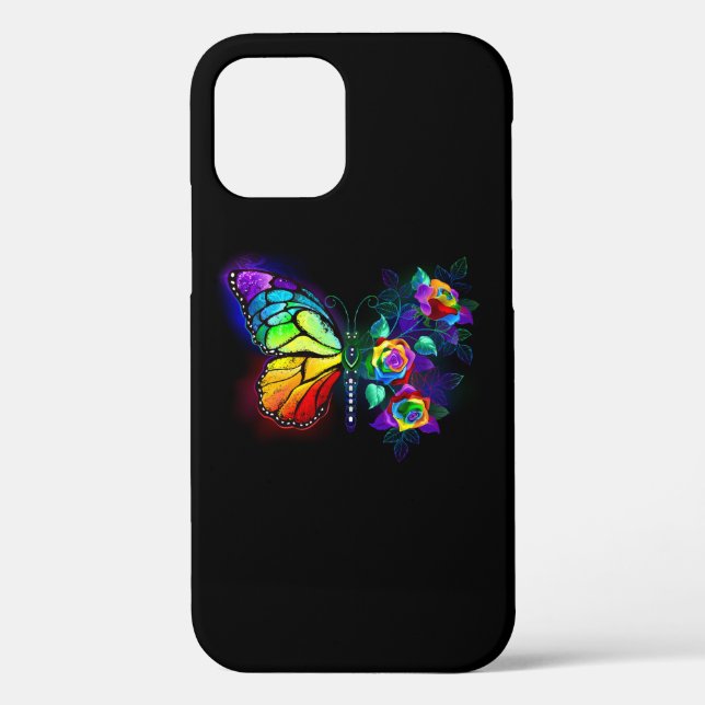 Rainbow flower butterfly Case-Mate iPhone case (Back)