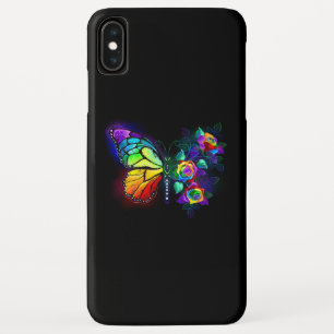 Rainbow flower butterfly iPhone XS max case