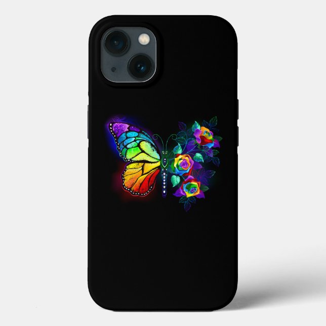 Rainbow flower butterfly Case-Mate iPhone case (Back)