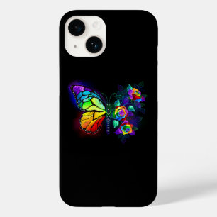 Rainbow flower butterfly Case-Mate iPhone 14 case