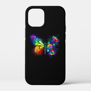 Rainbow flower butterfly iPhone 12 mini case