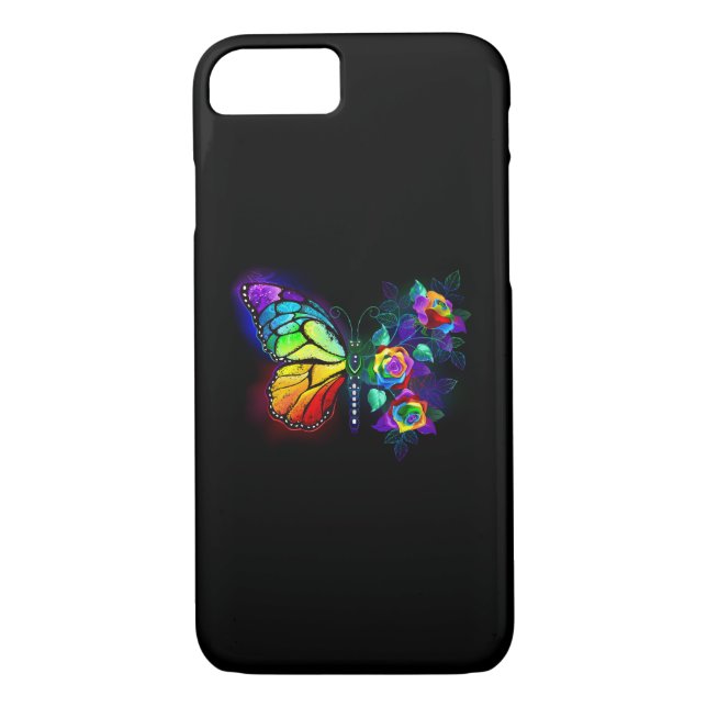 Rainbow flower butterfly Case-Mate iPhone case (Back)