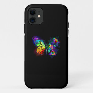 Rainbow flower butterfly iPhone 11 case