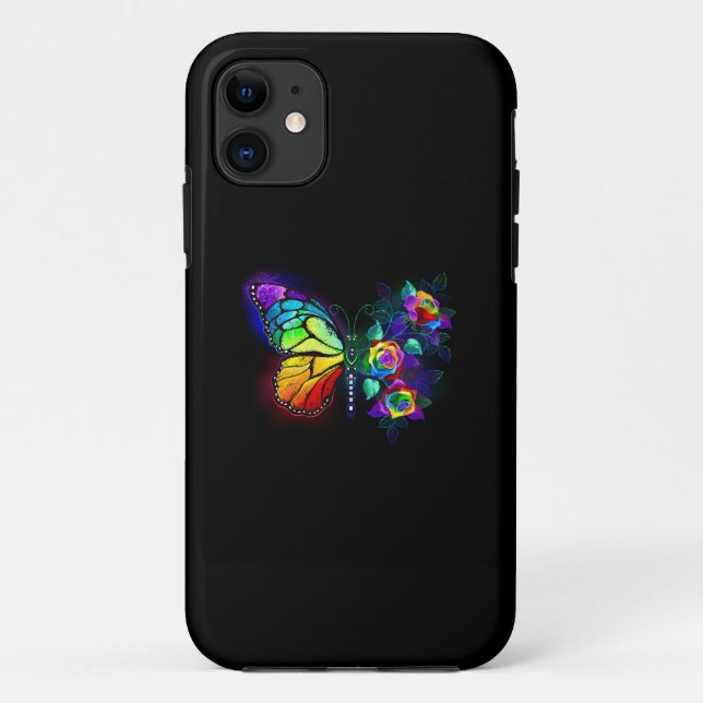 Rainbow flower butterfly Case-Mate iPhone case (Back)