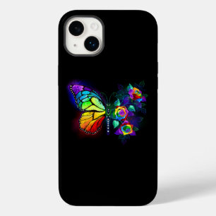 Rainbow flower butterfly Case-Mate iPhone 14 plus case