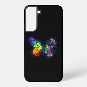 Rainbow flower butterfly samsung galaxy case
