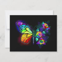 Rainbow flower butterfly