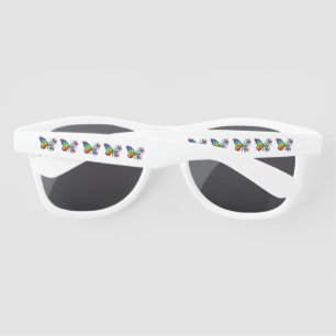 Rainbow flower butterfly sunglasses