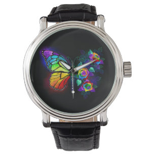 Rainbow flower butterfly watch