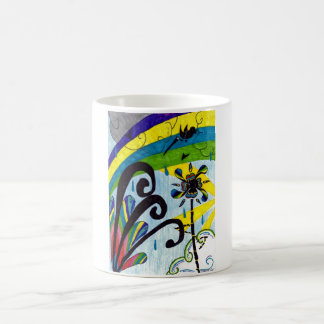 rainbow flower coffee mug
