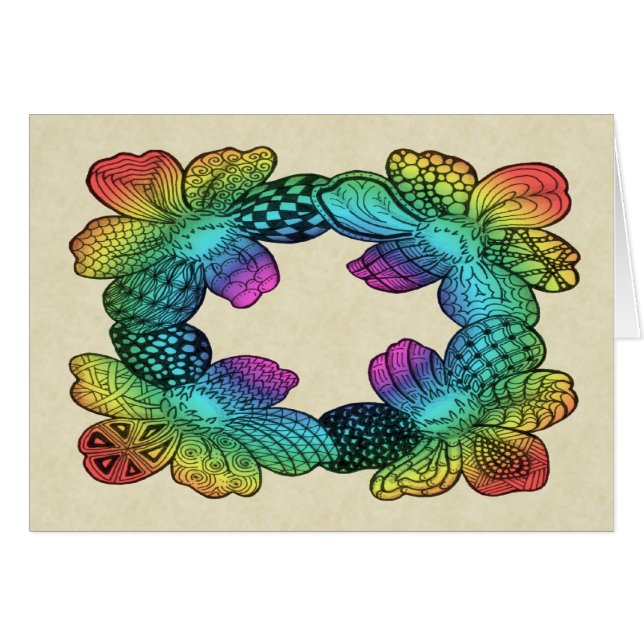 Rainbow Flower Doodle (Front Horizontal)