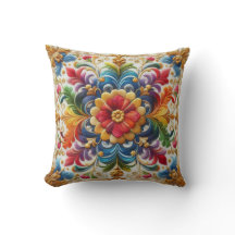 Rainbow Flower Embroidery Looking Floral Design