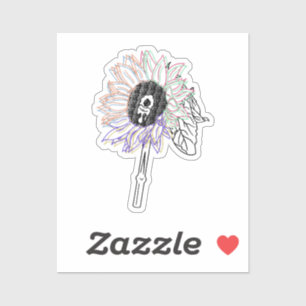 Rainbow Flower Funky Art