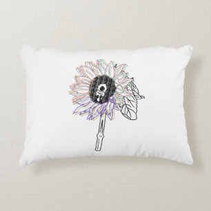Rainbow Flower Funky Art Decorative Cushion